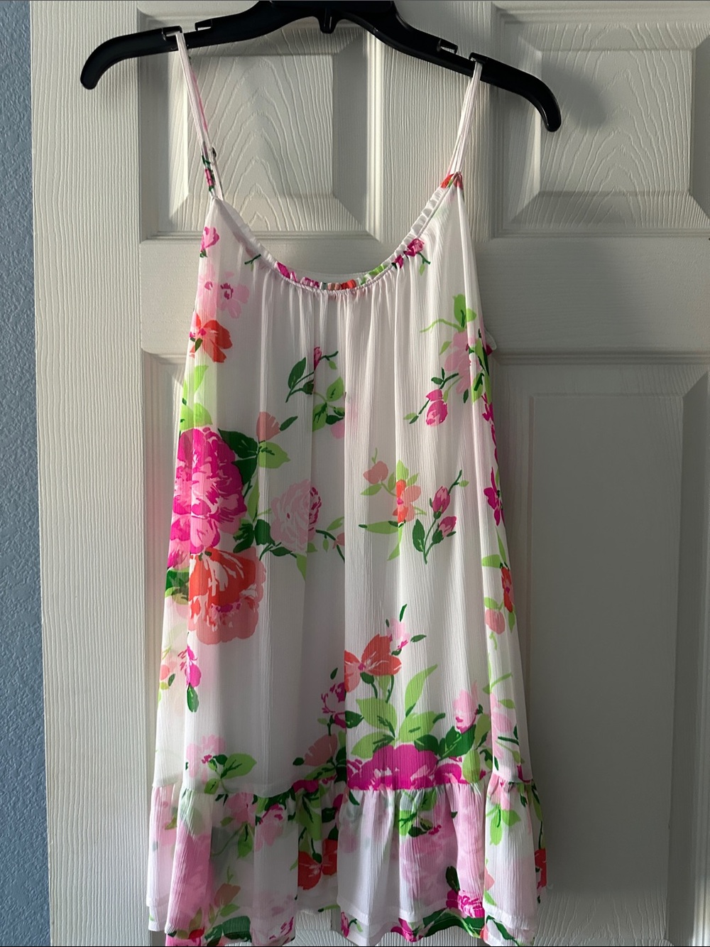 Abercrombie & Fitch White and floral sundress Dress or beach cover up.